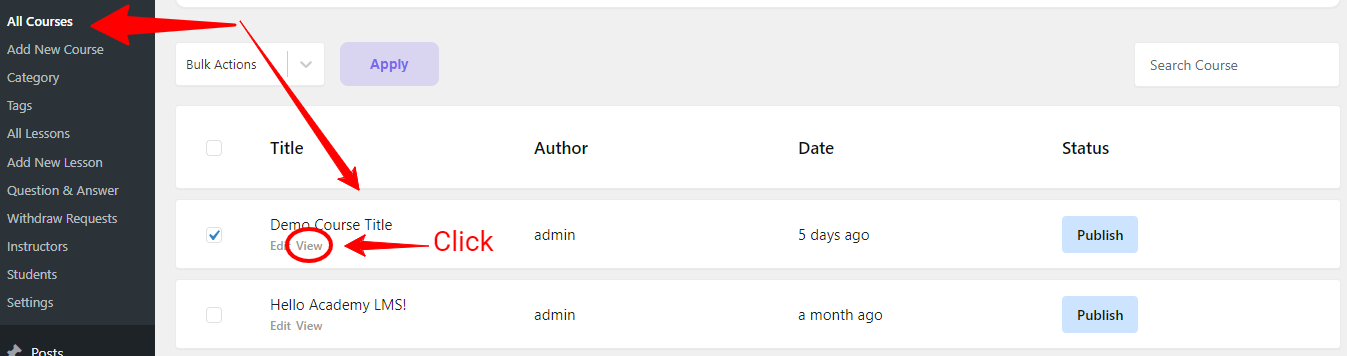 How to create course? - Academy LMS