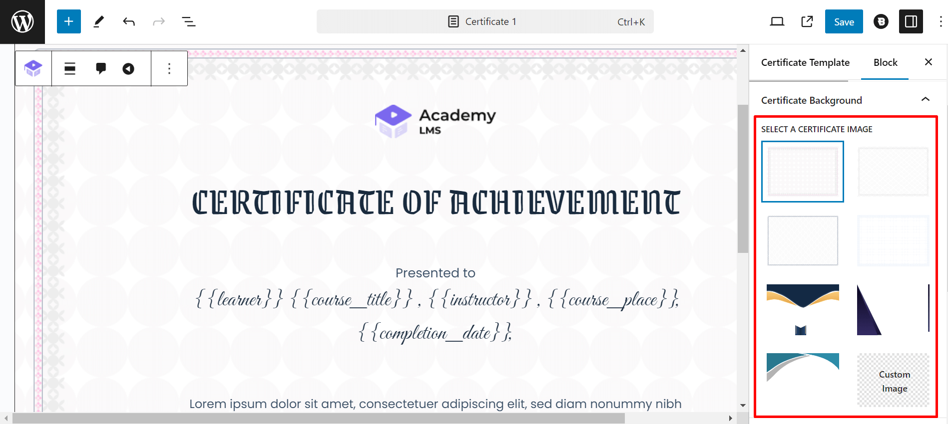 How to use Academy Certificate Builder? - Academy LMS