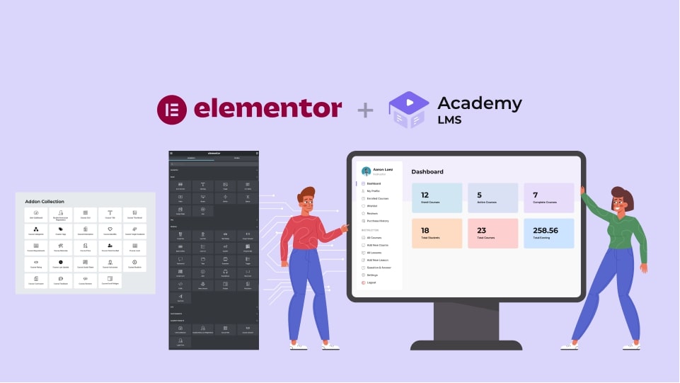 online course website using Elementor