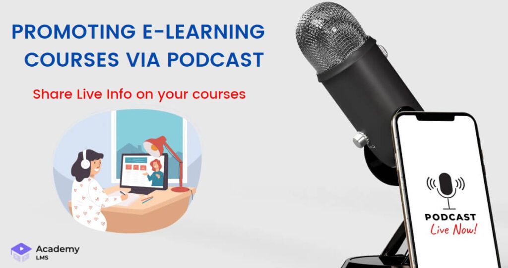 promote elearning courses via podcast