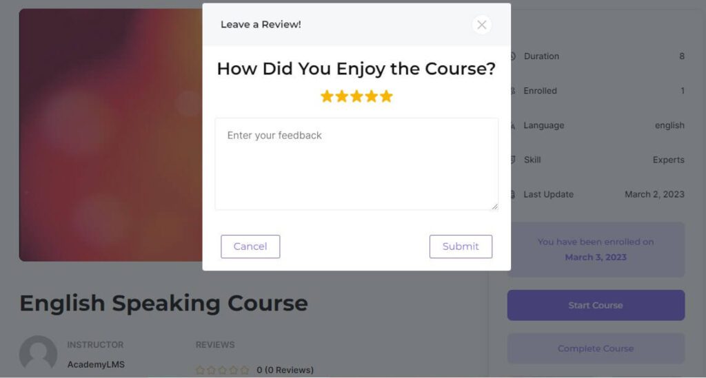 popup course review 