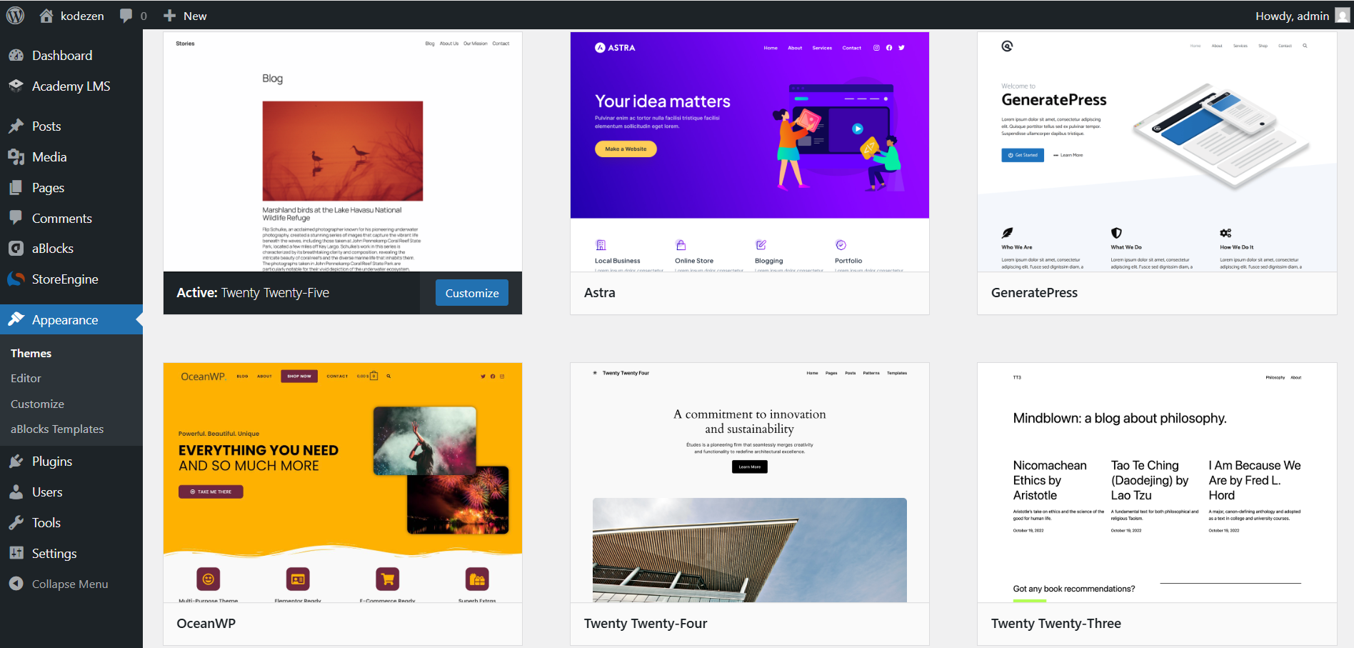 Install a WordPress Theme