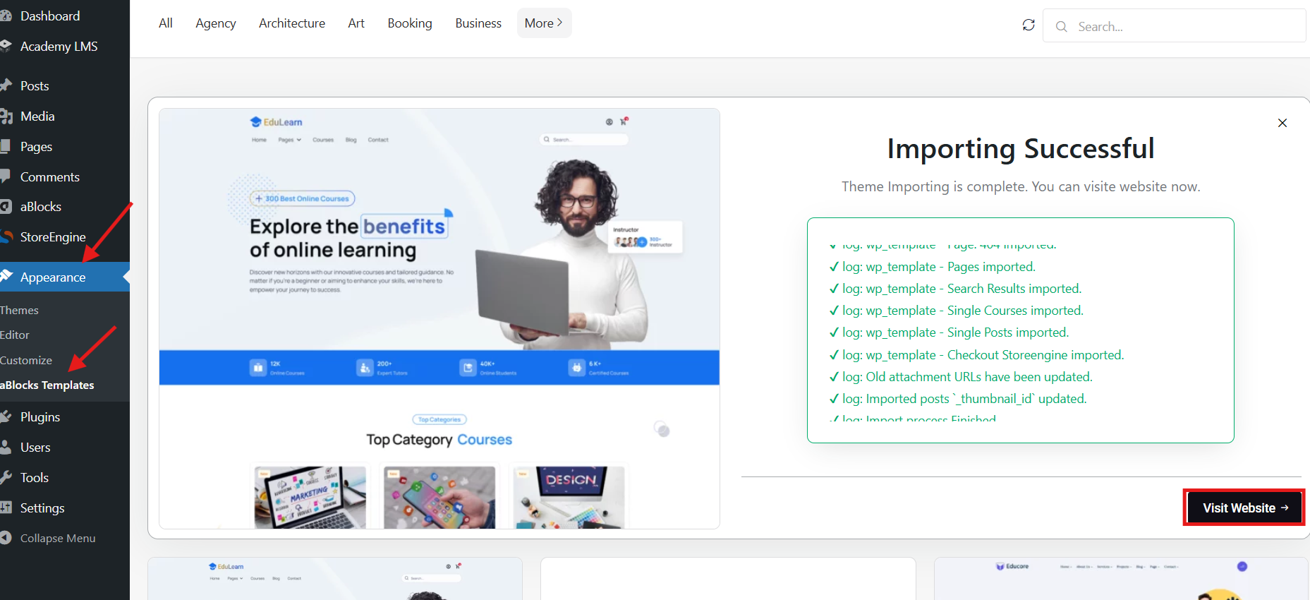Import Education Theme