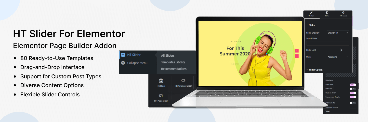 HT Slider For Elementor