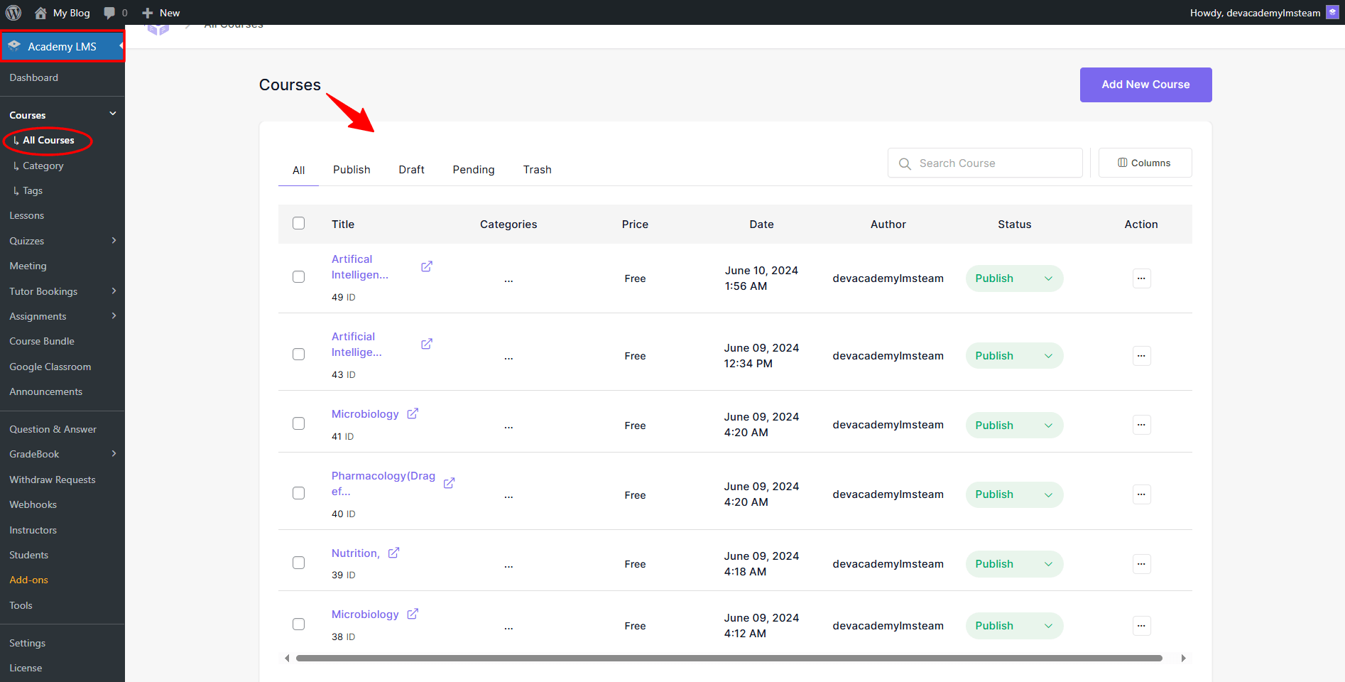 How to create lesson? - Academy LMS
