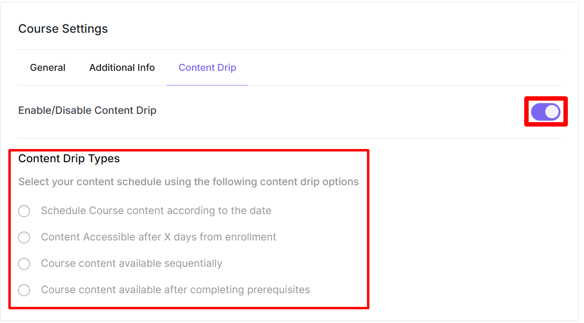 Content Drip Types