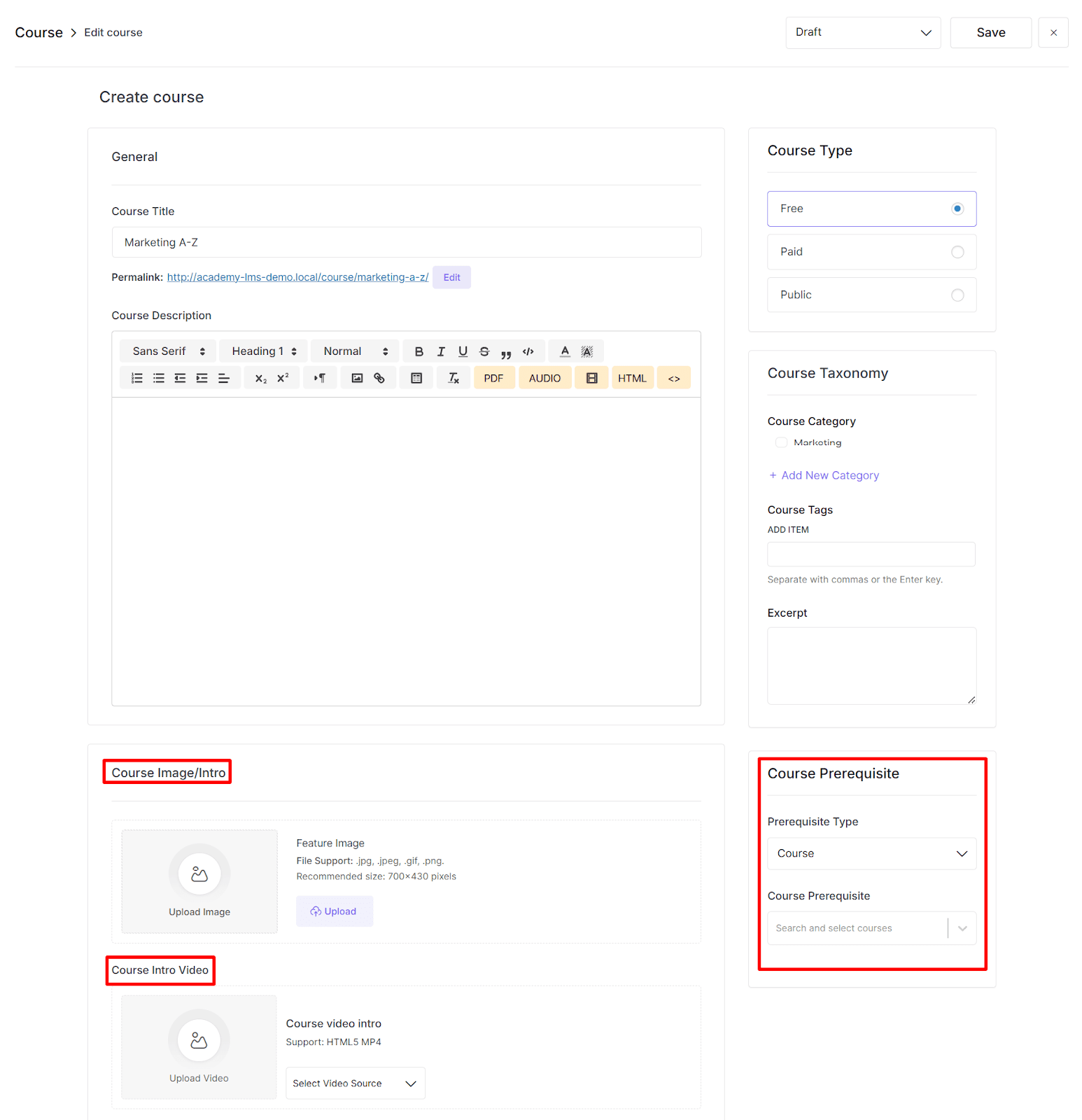Add Course Details