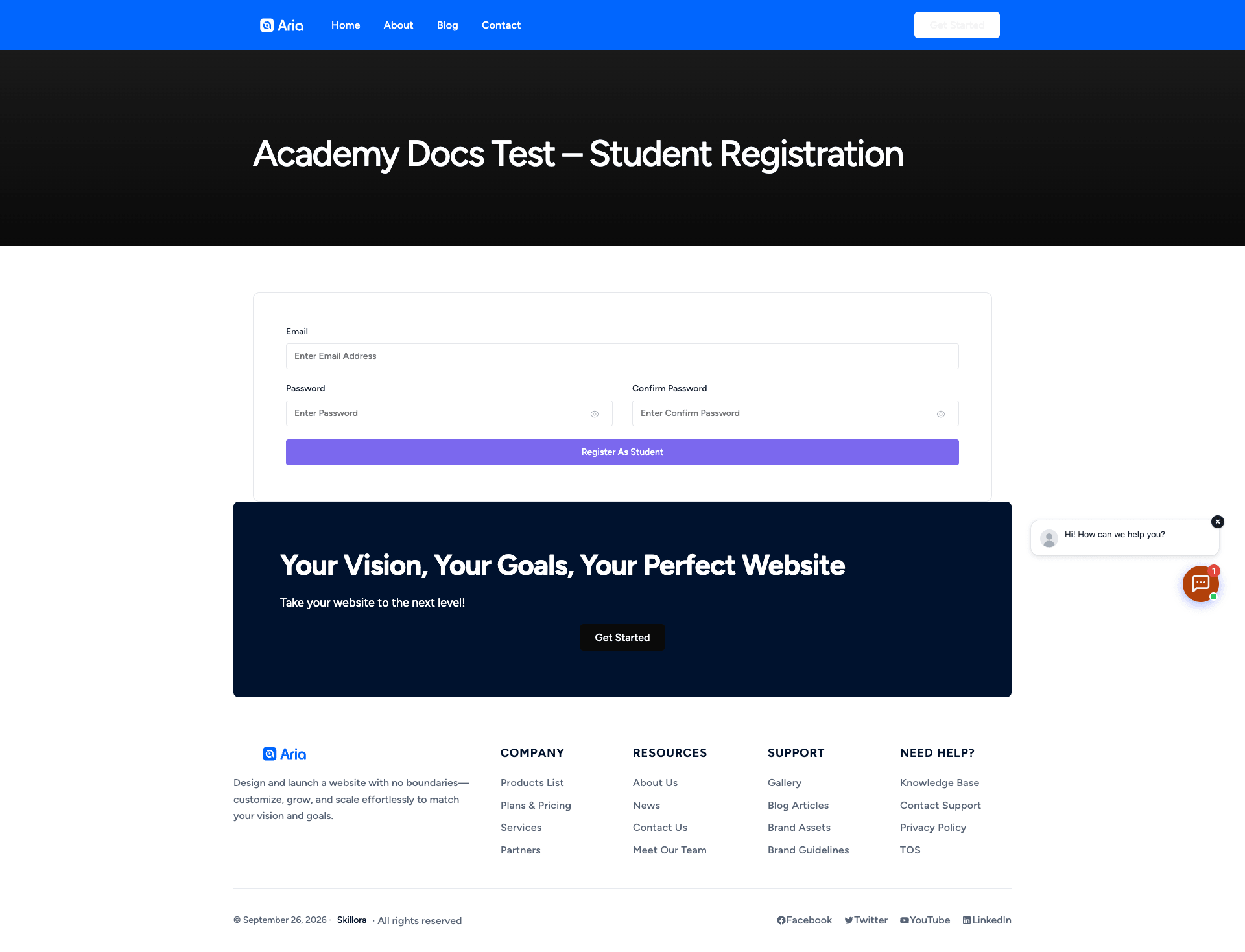 Published page viewed