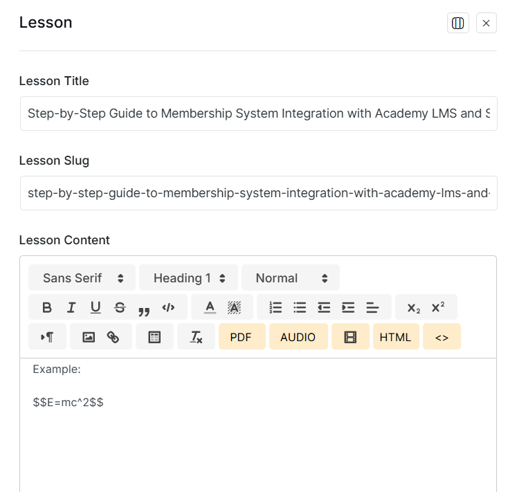 Adding Mathematical Equations