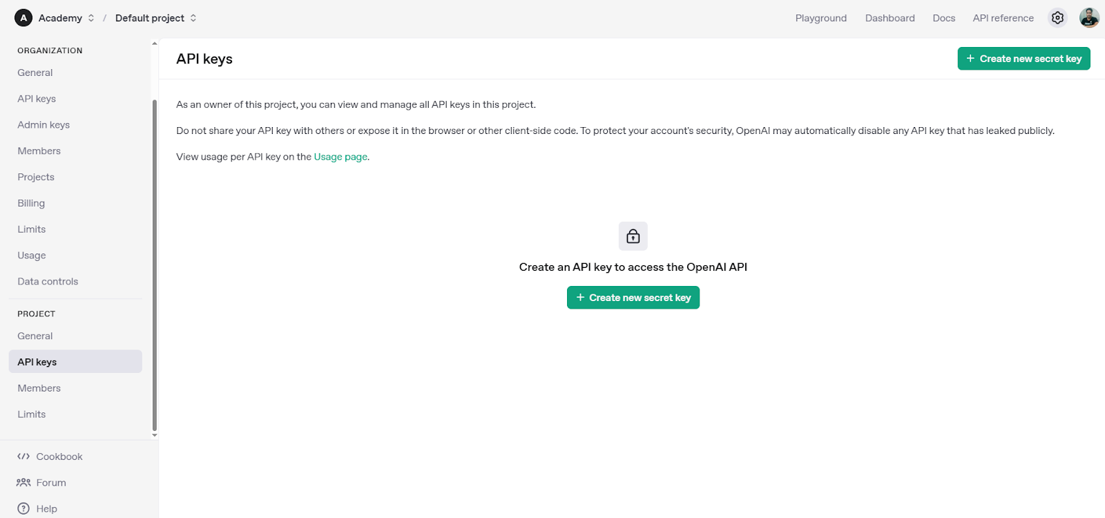 API Key Generation