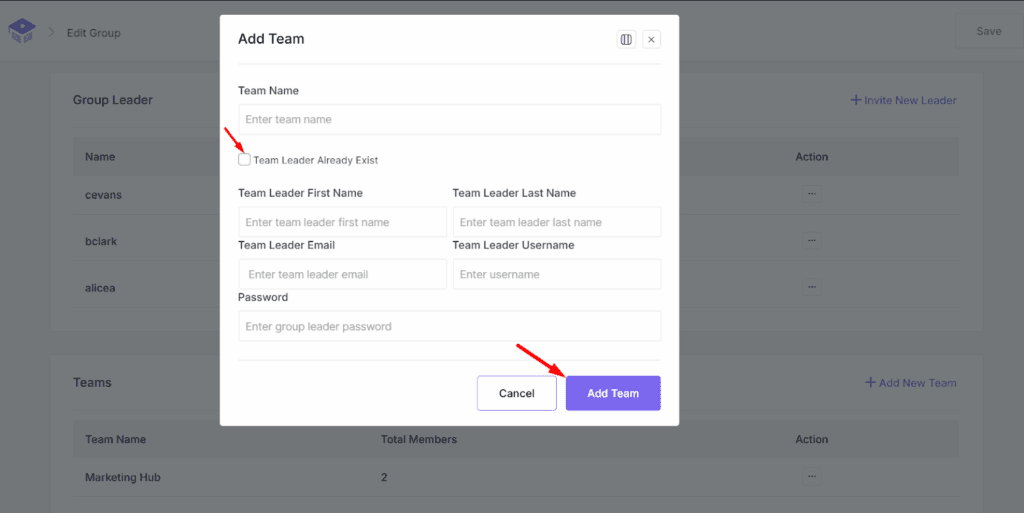 Add Team