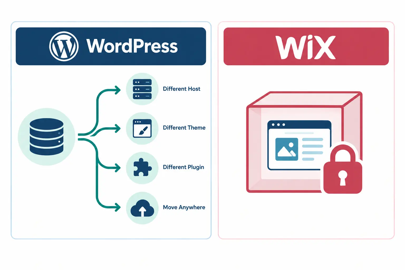 WordPress export versus Wix lock-in WordPress export versus Wix lock-in