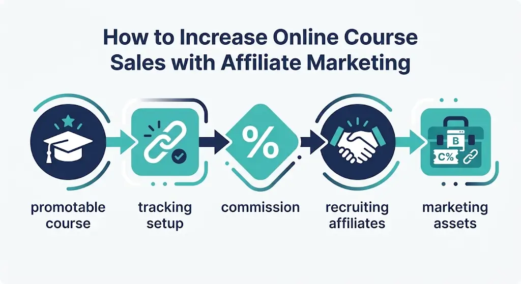 Five steps to increase online course sales with affiliate marketing