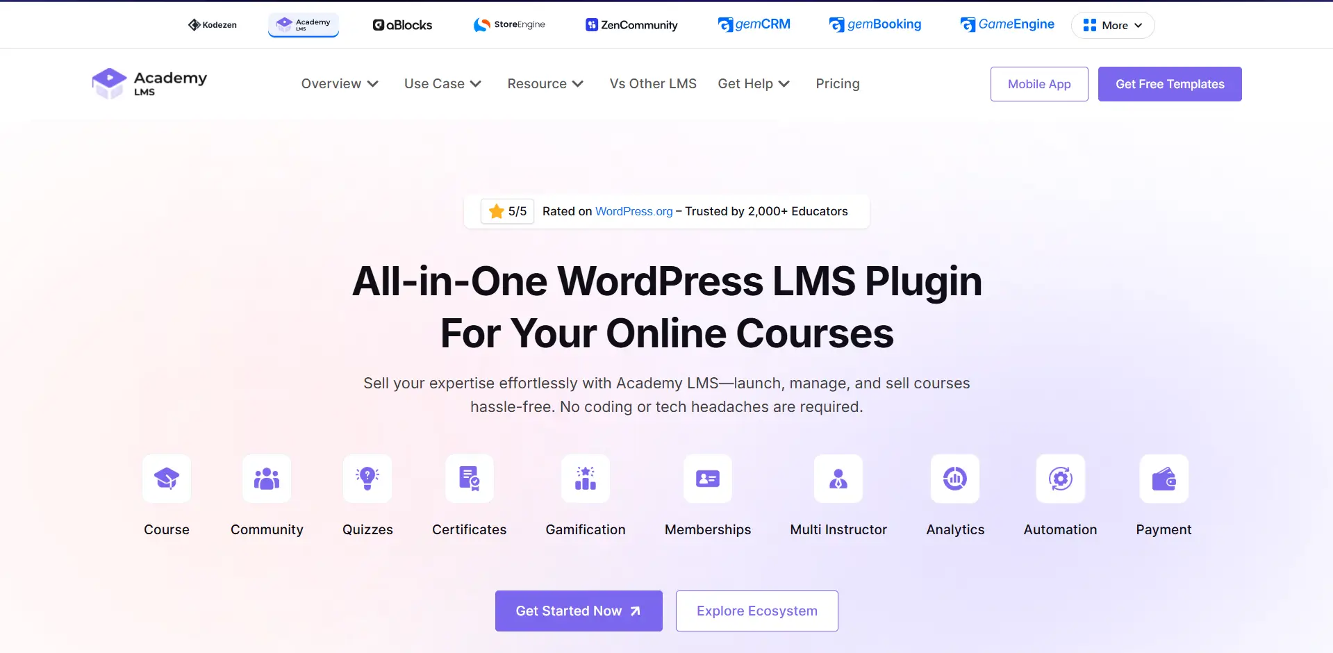 Academy LMS - best wordpress lms