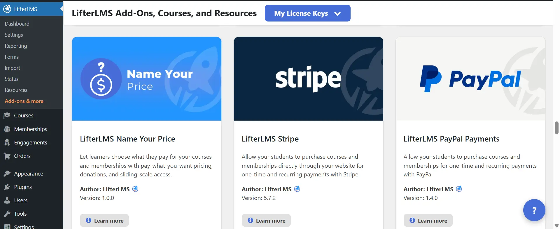 LifterLMS Addons