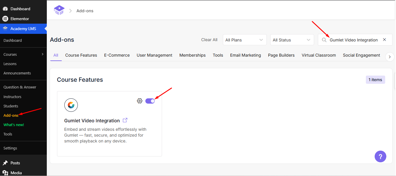 Enable Gumlet Video Integration