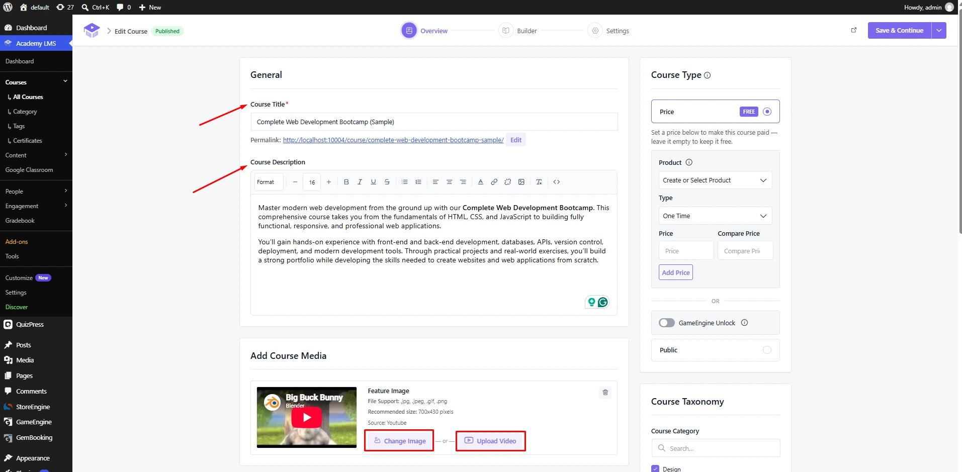 Academy Course builder