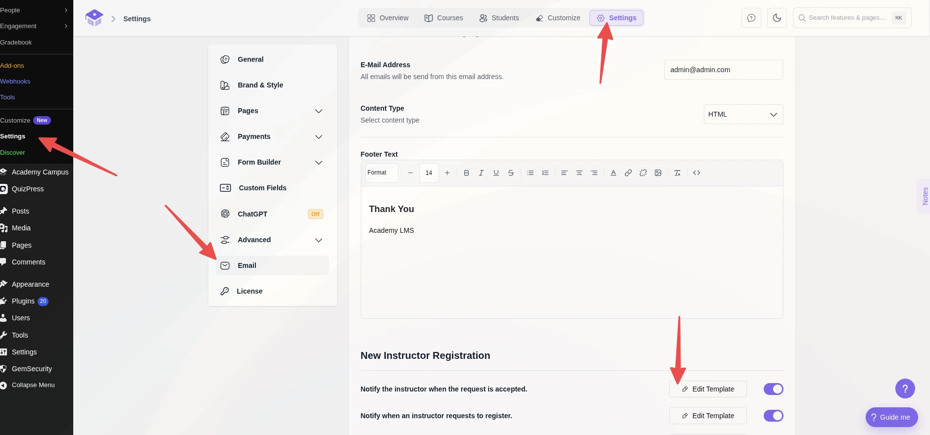 Edit template button click