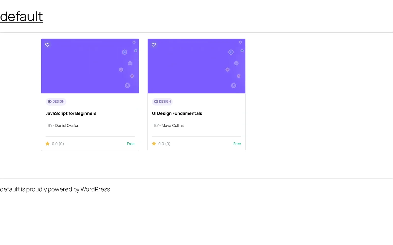 Frontend looks for designed template