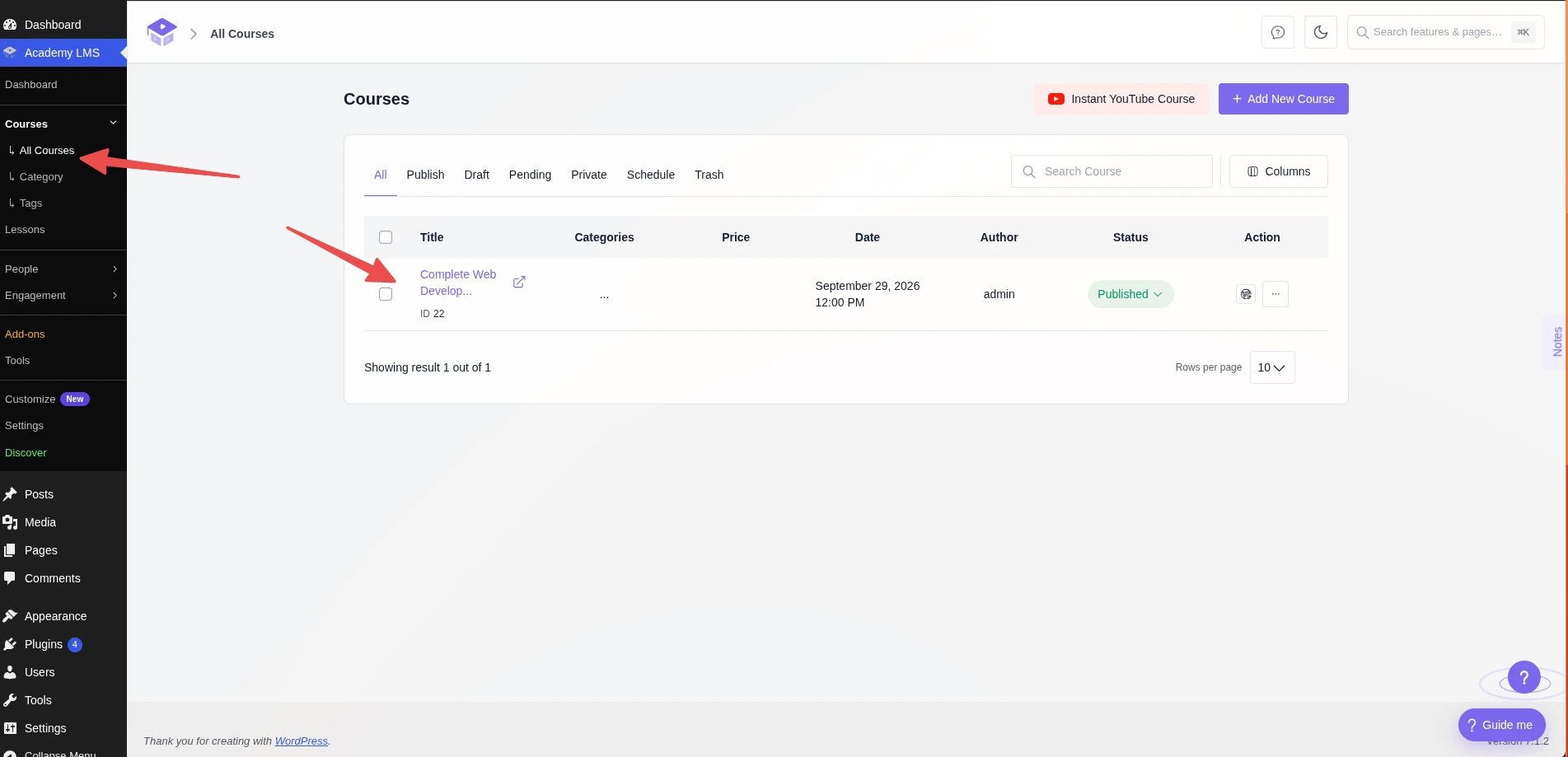 Generated course from dummy data seeder