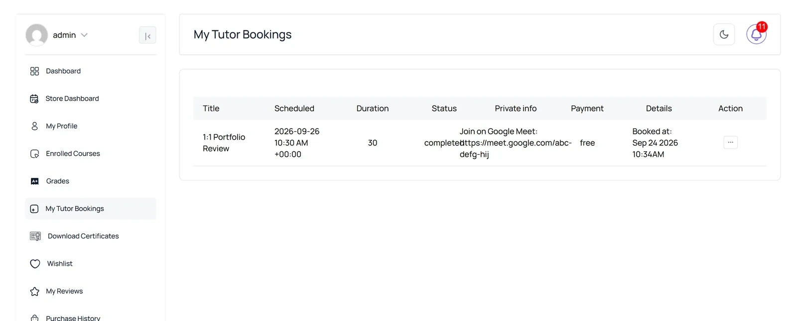 Academy LMS Admin Dashboards
