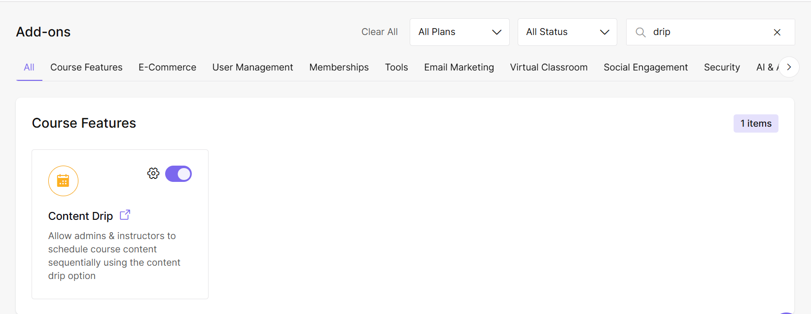 Enable the Content Drip WordPress LMS Add-on