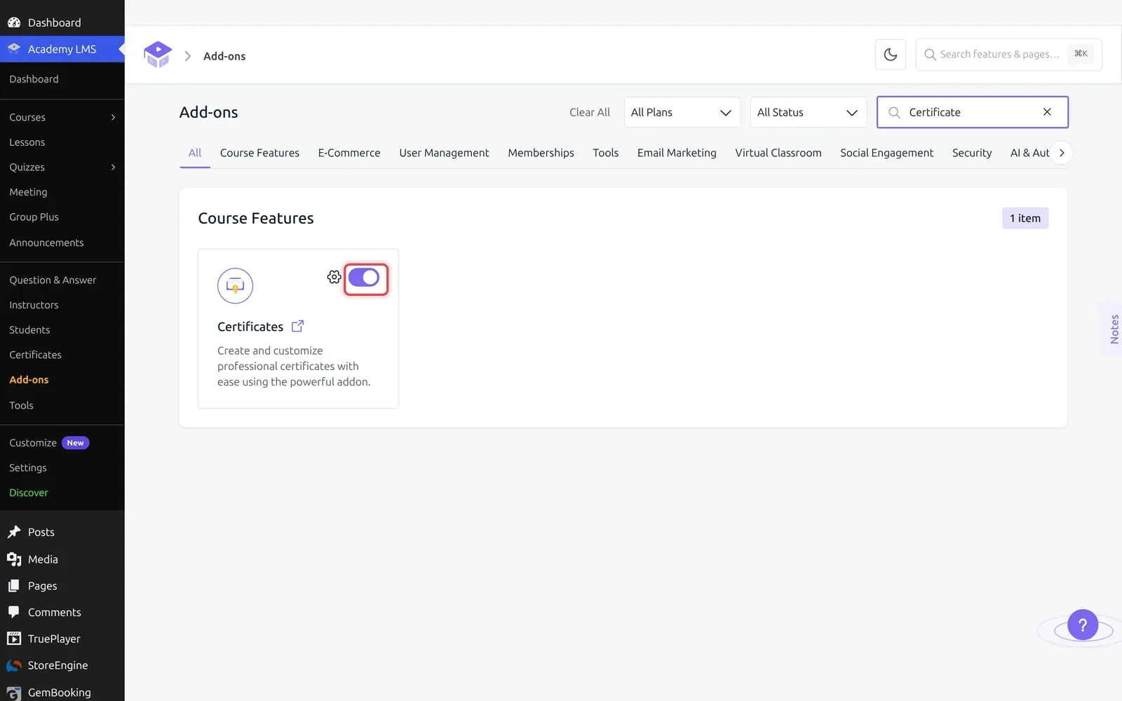 turn-on-the-certificates-addon