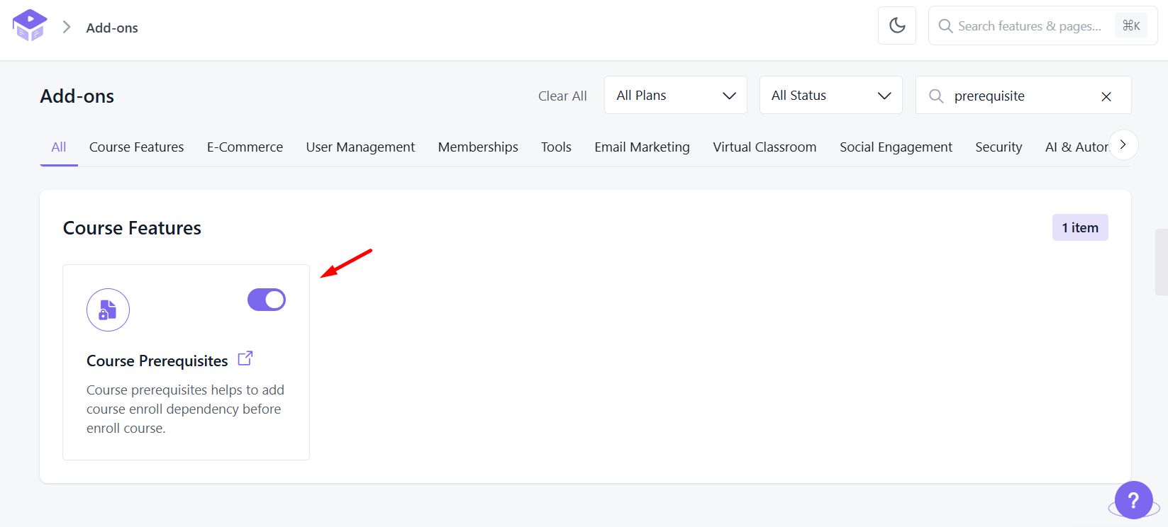 Prerequisite Add-on