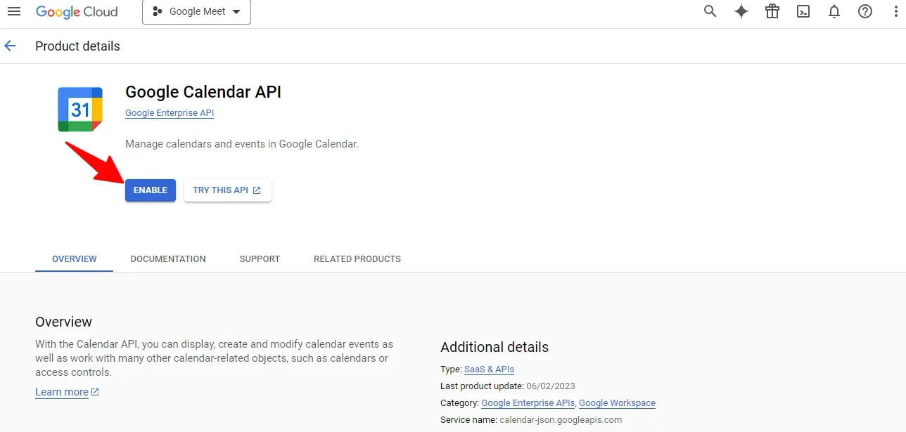 enable-the-google-calendar-api