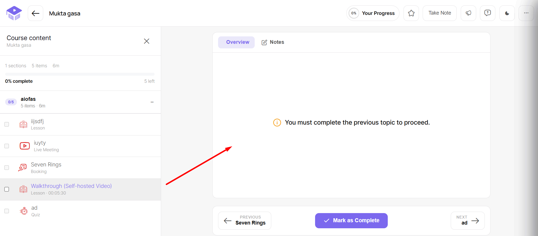 Test the Student Experience