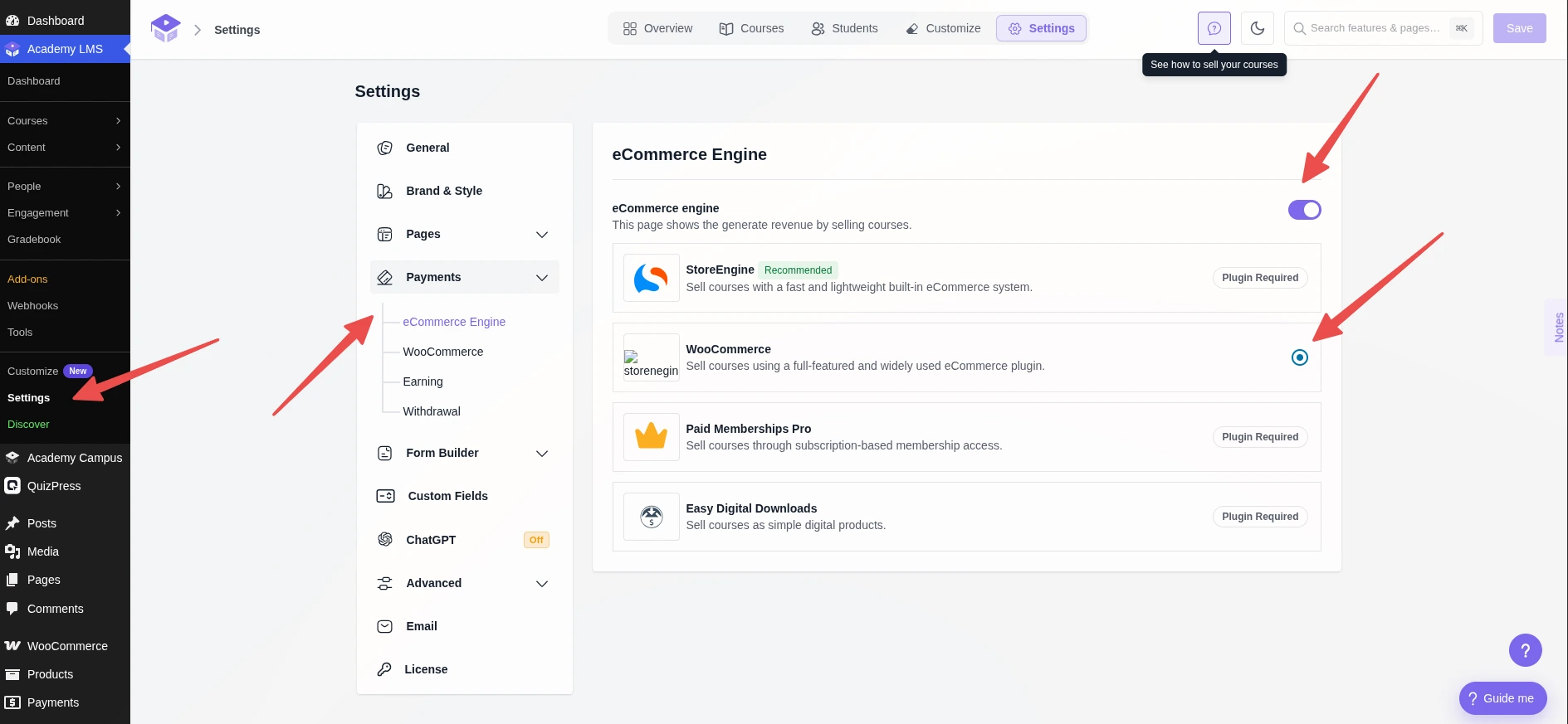WooComerce as a ecommerce engine