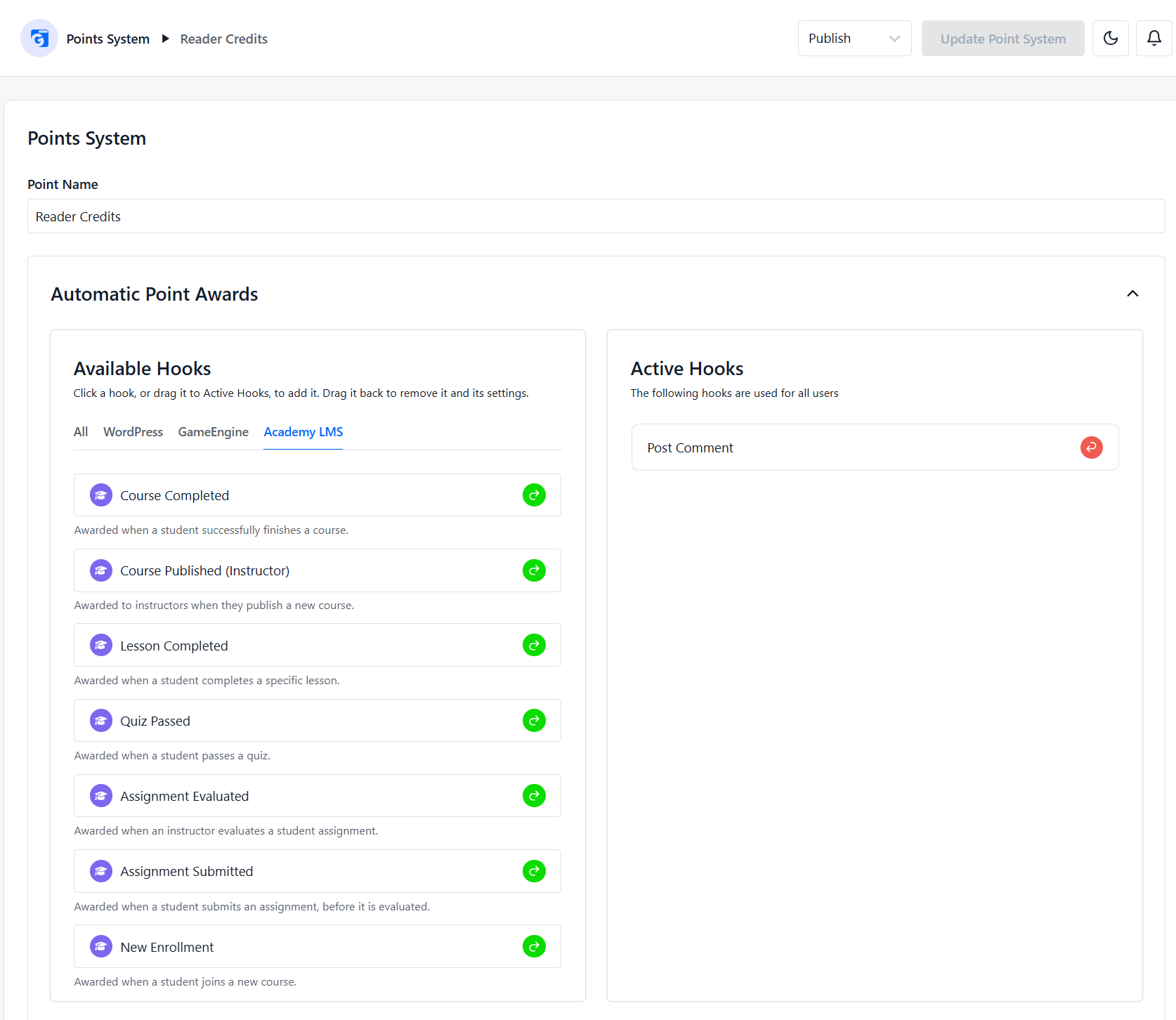 Configure the Reward Rules