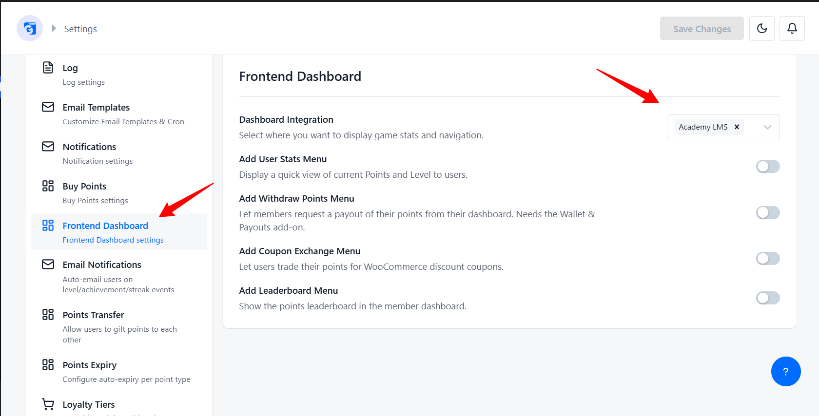 Frontend Dashboard