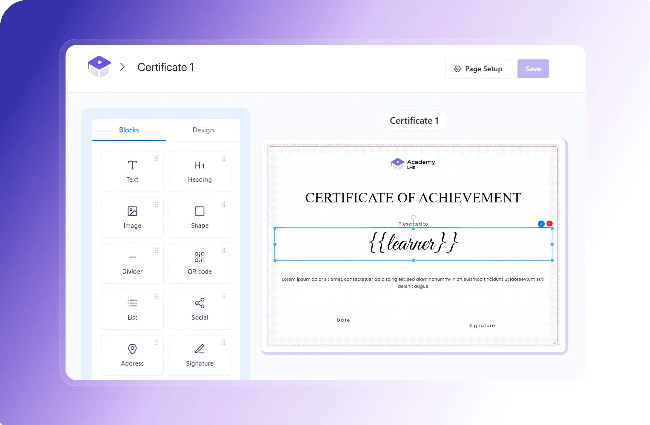 Certificate Builder.