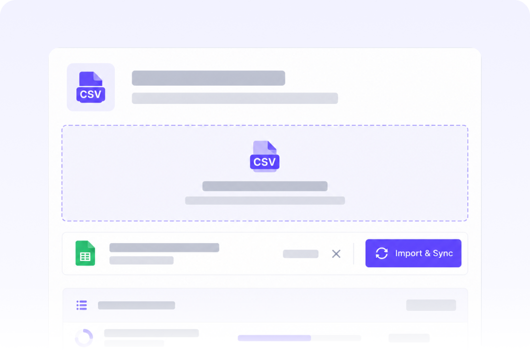 Bulk CSV Import & Sync