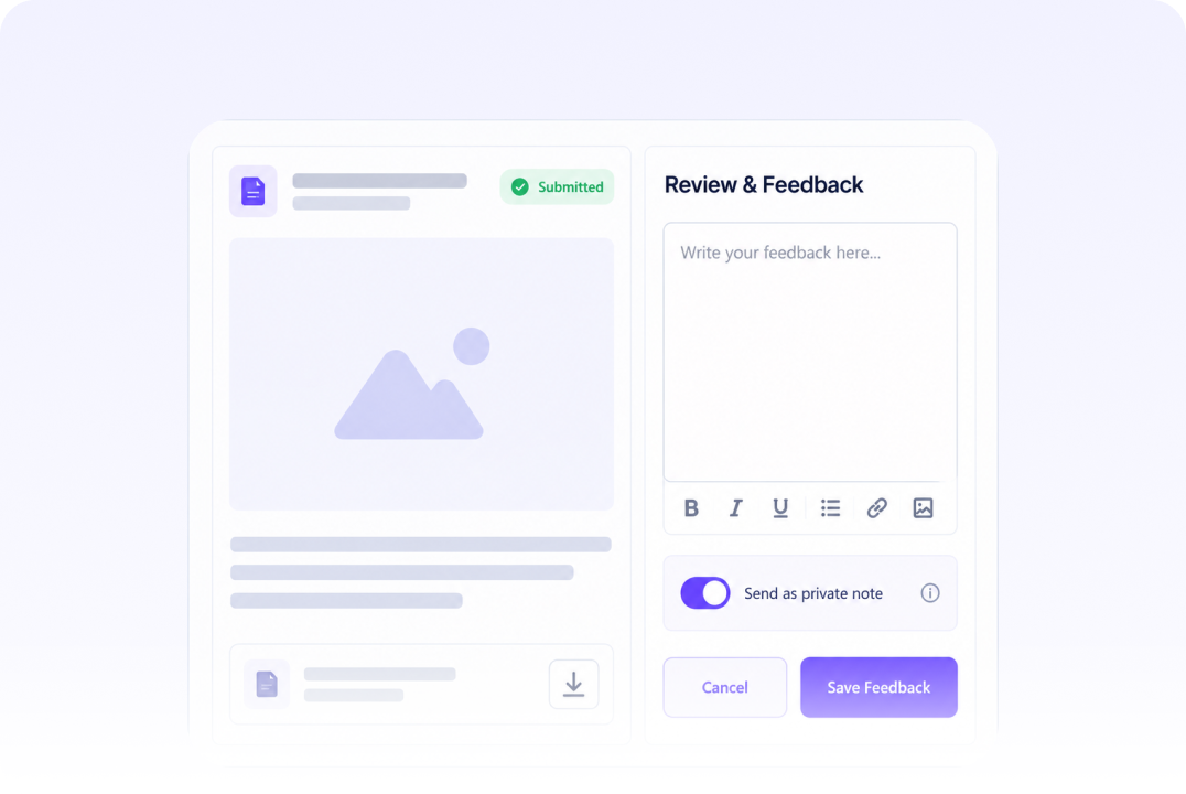 Direct Review & Feedback