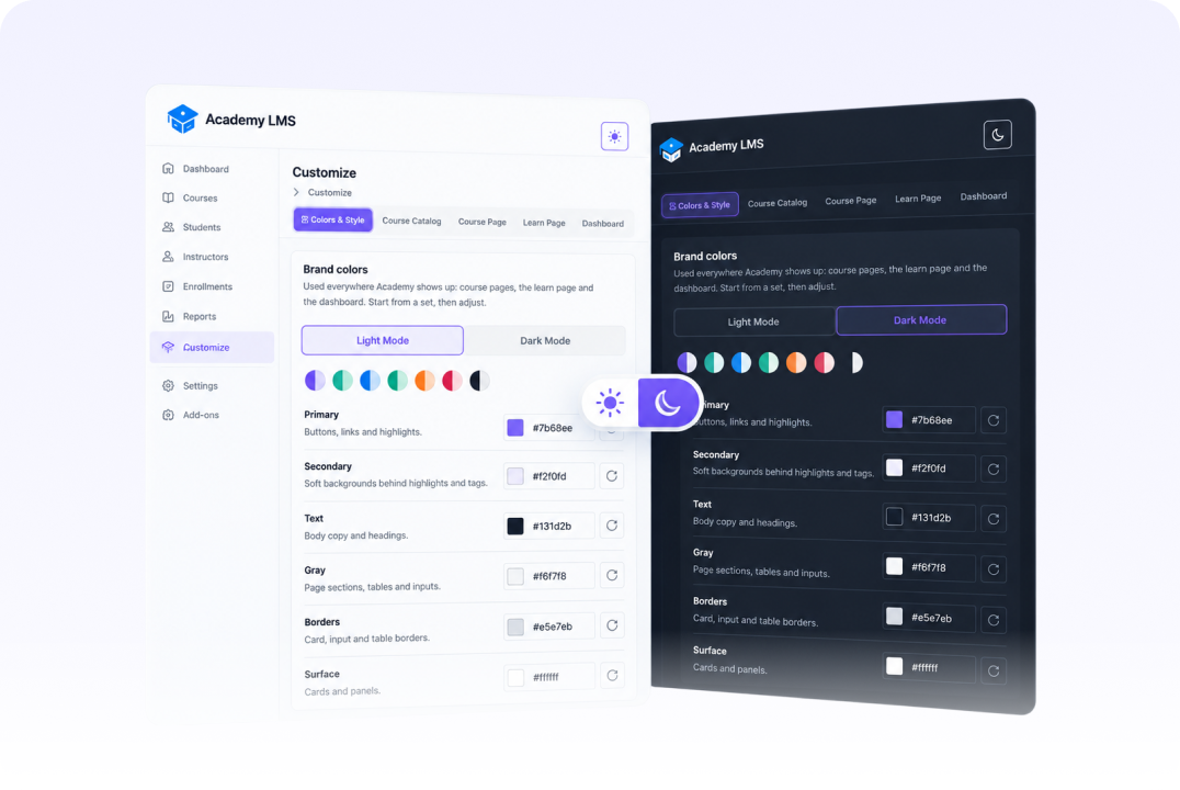 Dynamic Light & Dark Mode
