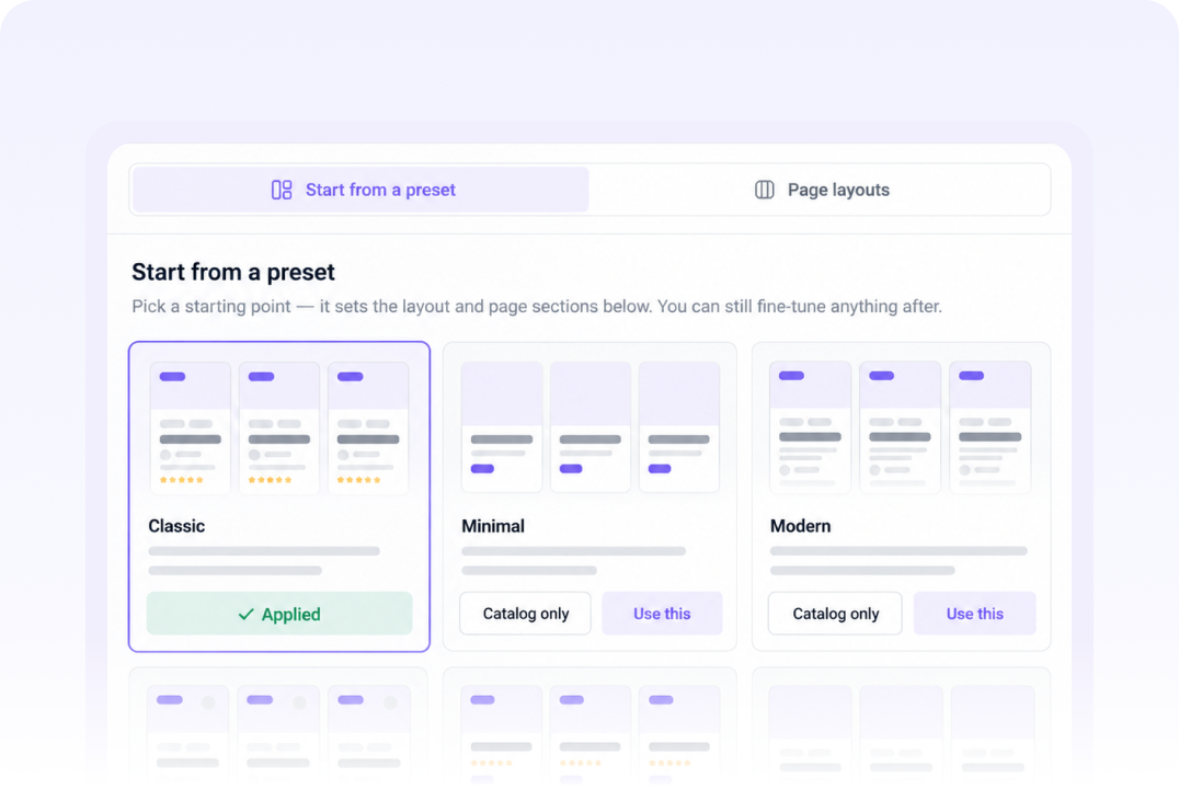 Multi-Style Course Catalog