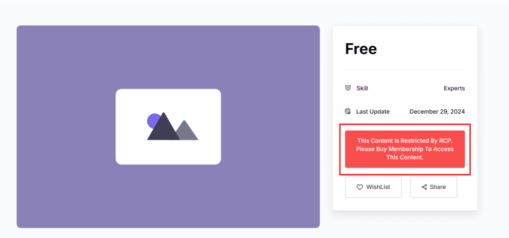 A membership course on the site