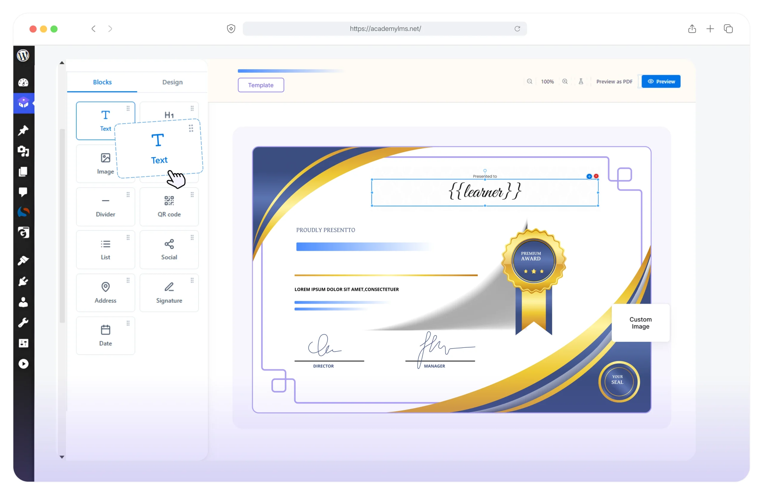 Certificate Builder.