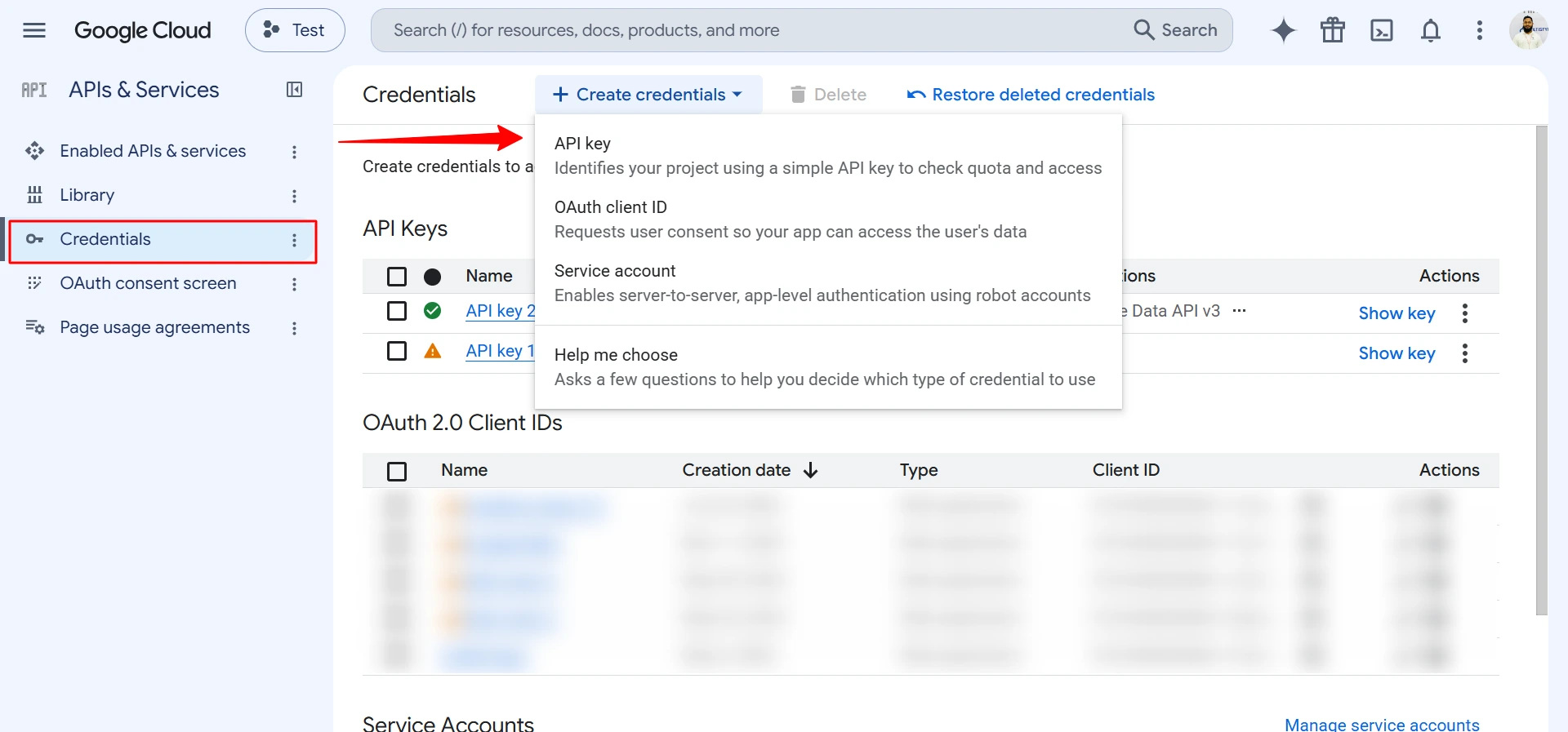 youtbe api key