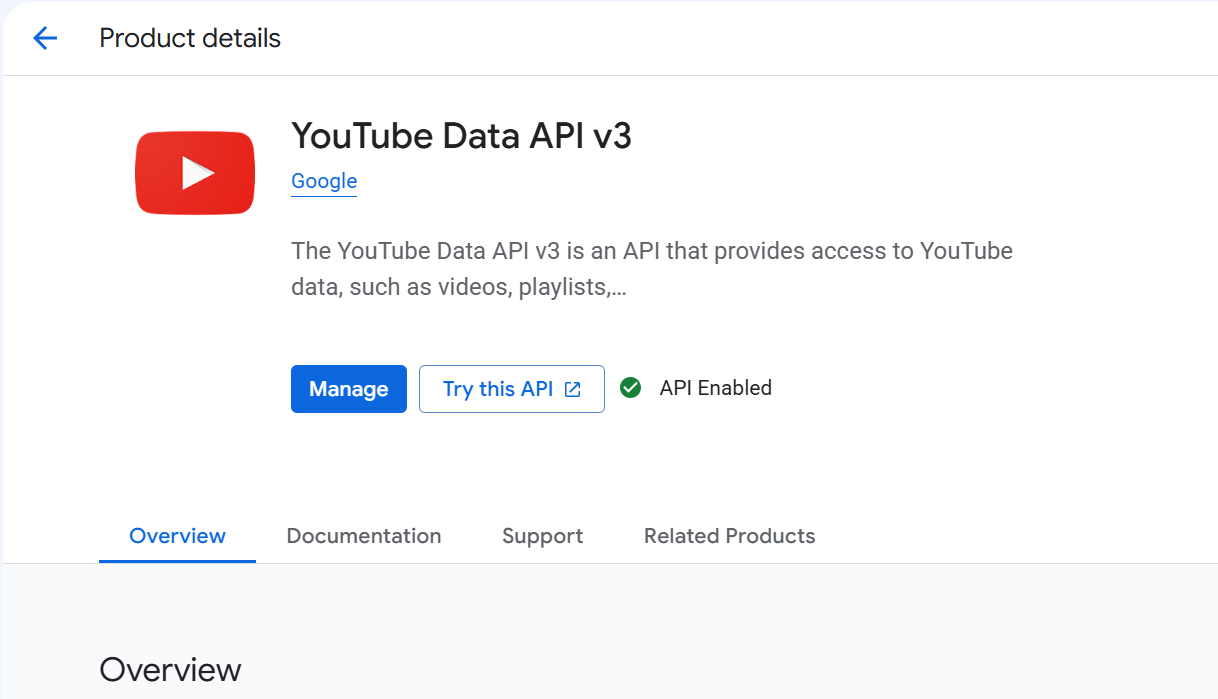 youtube api v3