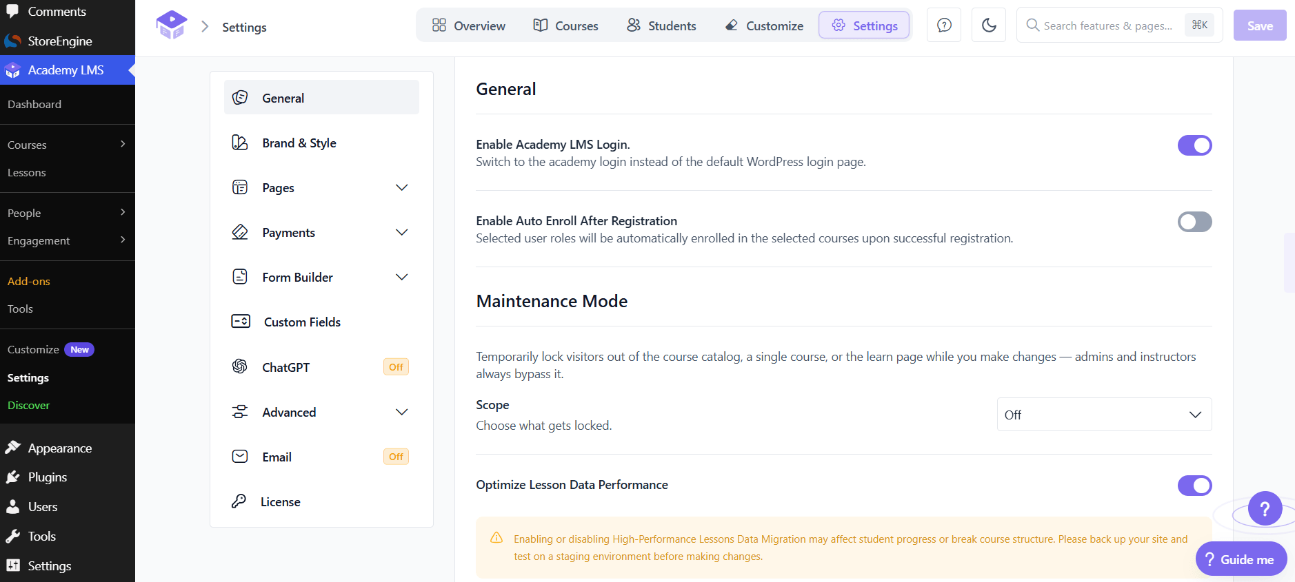 Configure Your Site Settings