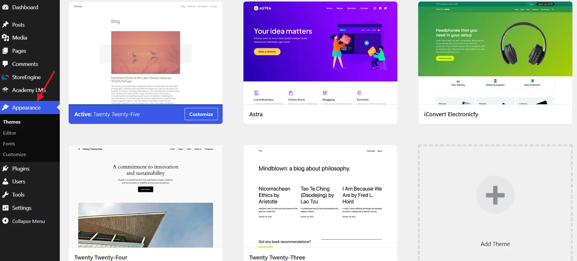 Choose and Install a WordPress Theme