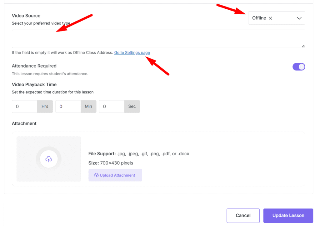 In-person class settings
