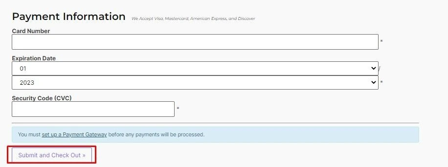 Membership checkout