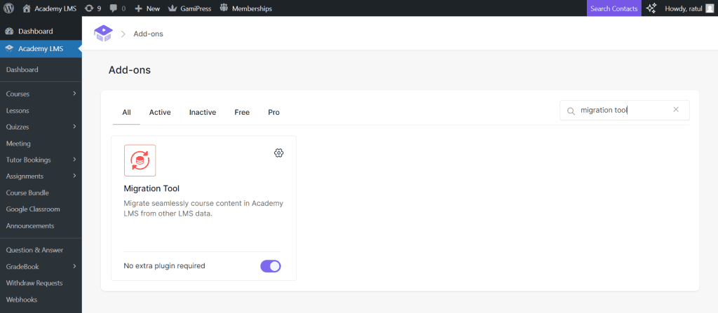 Migration add-on