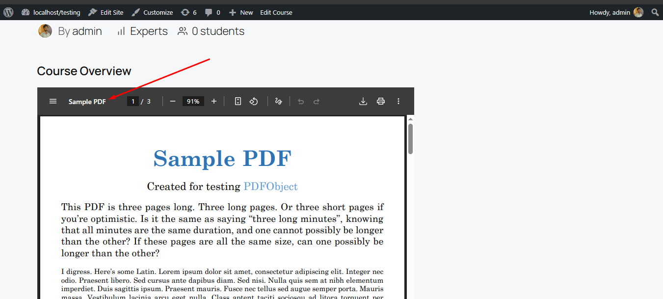 pdf frontend page