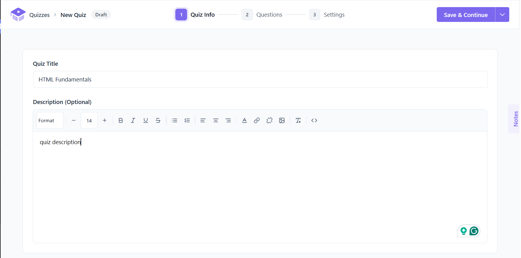  Create a Quiz