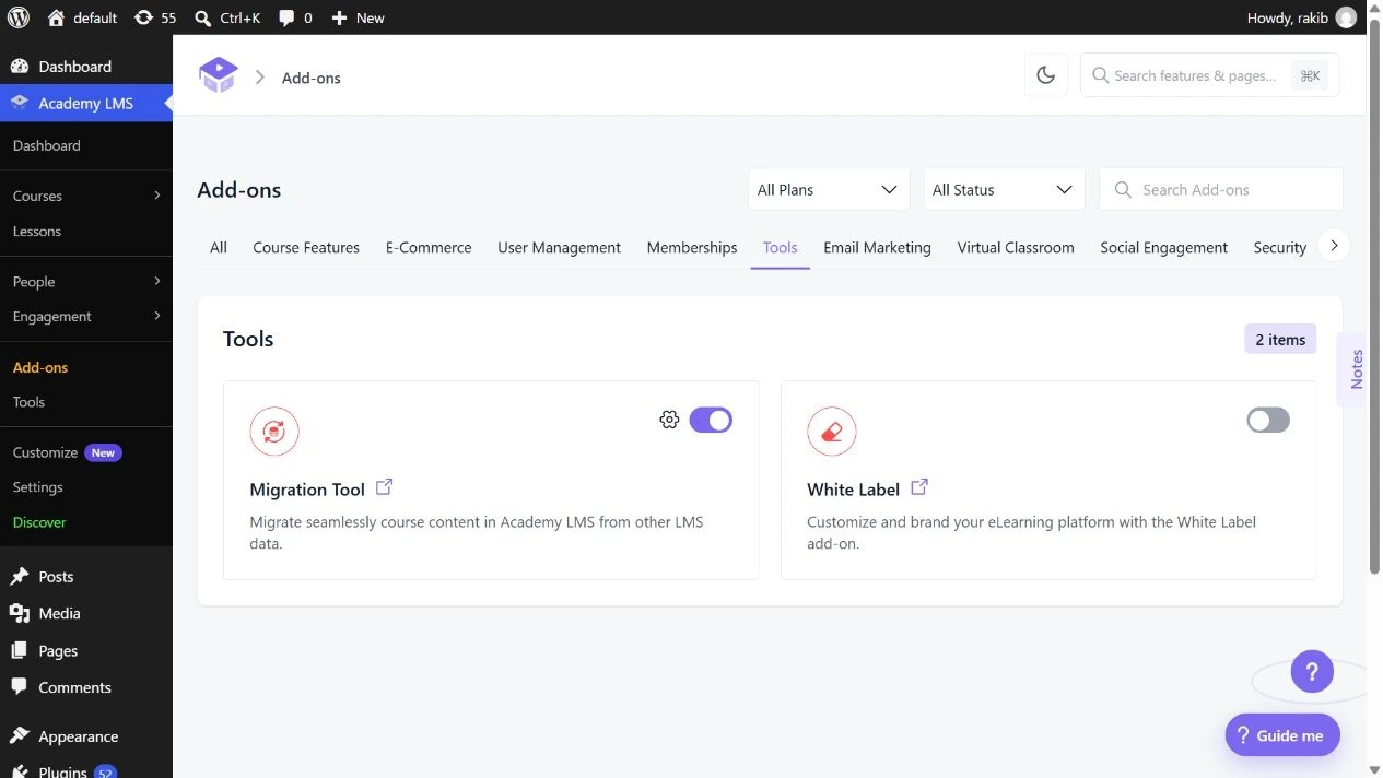 Enable the Migration Tool